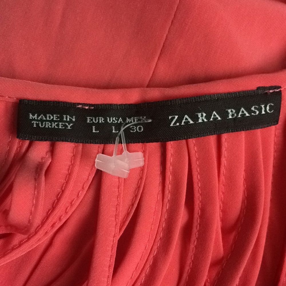 Zara Basic Pink String Back Sleeveless Shift Dress - Picture 9 of 10